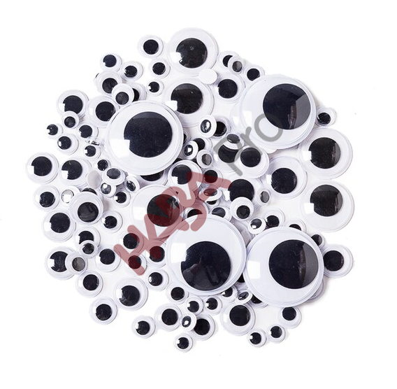 Ruchome oczy owalne, 200 sztuk