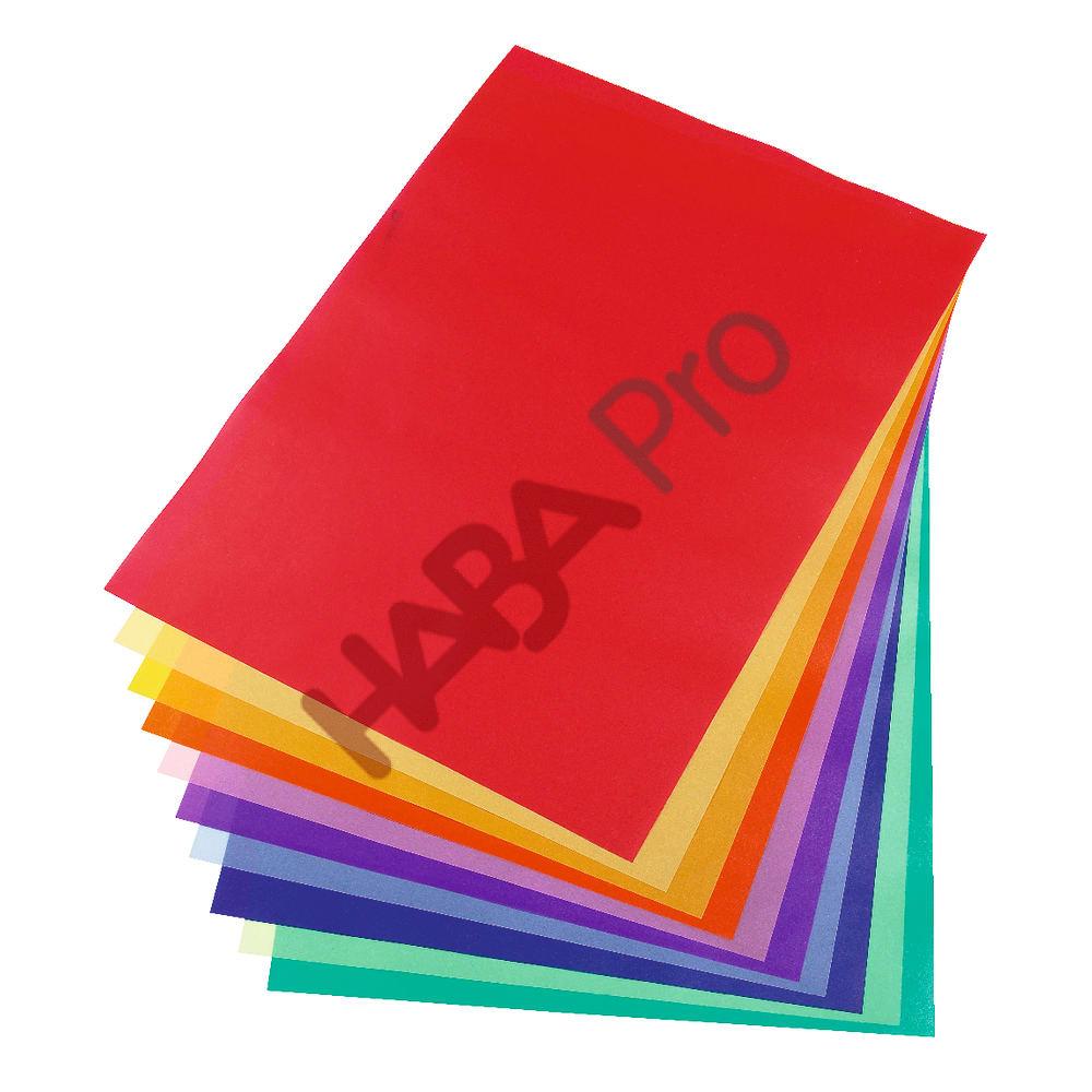 Przezroczysty papier, super mocny, 10 kolorów