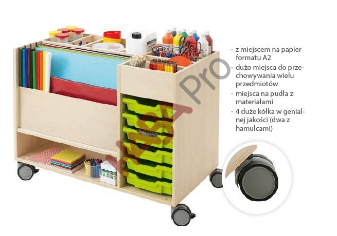 Mobilny regał na materiały