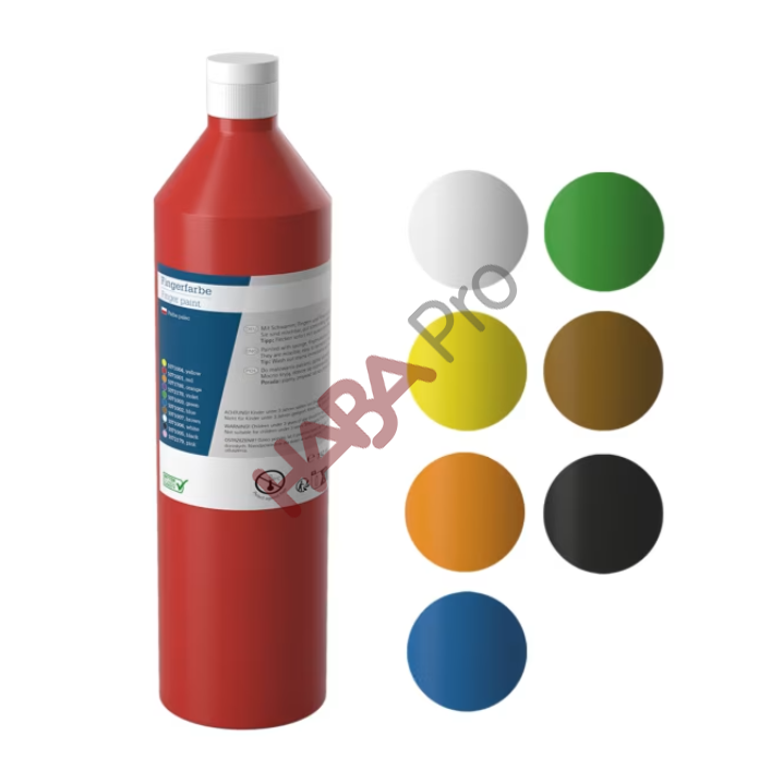 HABA - farby do malowania palcami, zestaw 8 x 750 ml