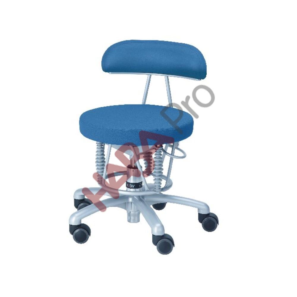 BIOSWING ® Stołek dla wychowawców (z oparciem, pokrycie ze sztucznej skóry)
