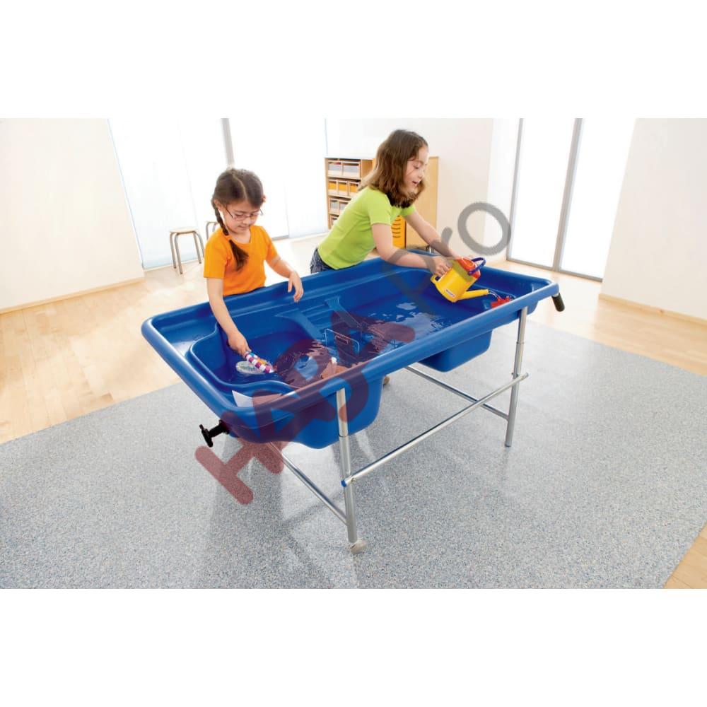 Stół do zabawy w piasku i wodzie 130 x 80x 23 cm niebieski