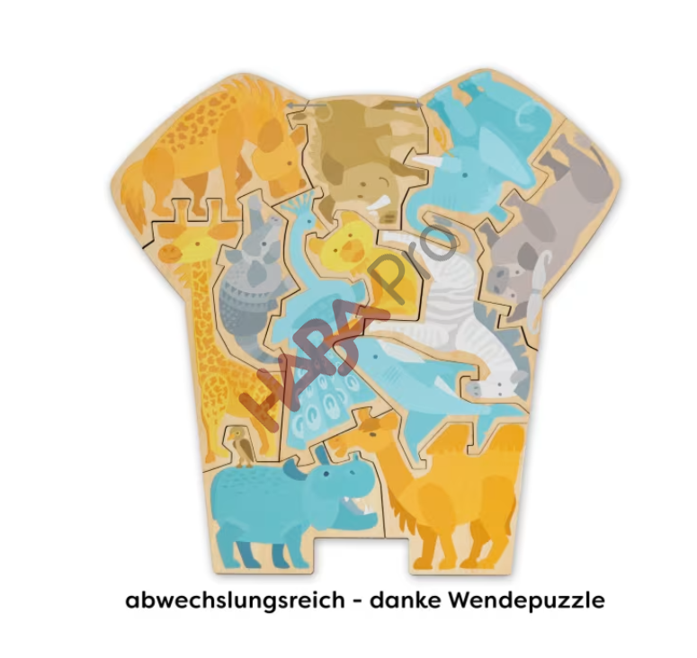 Puzzle 2 w 1 - Słoń