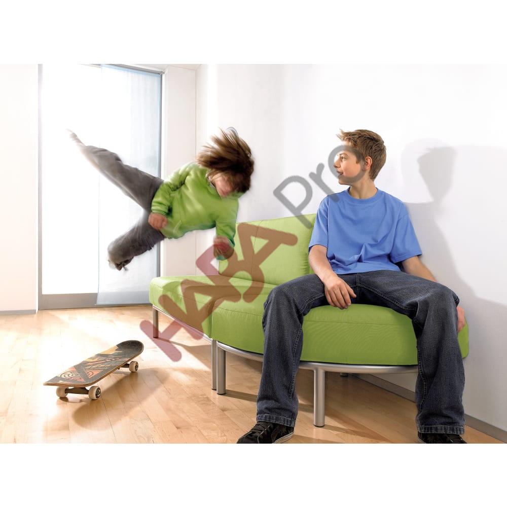 Sofa szkolna "Rebello" ćwiartka koła, tkanina