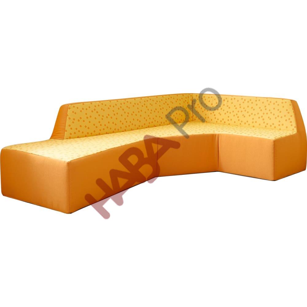 Sofa przedszkolna PREMIUM narożna, lewa, tkanina 1
