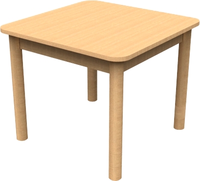 Stół kwadratowy 80 x 80 cm (wys. regulowana)