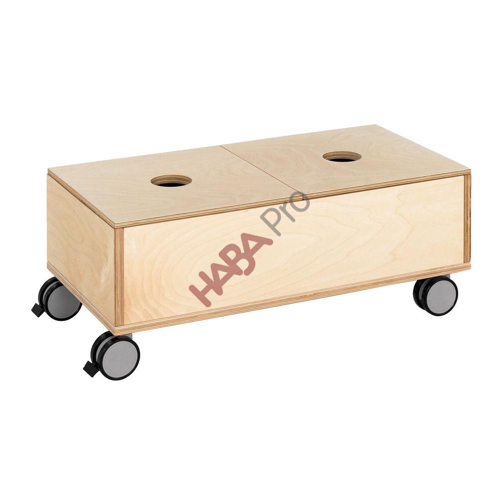 Mobilny pojemnik na klocki - ławka 2w1