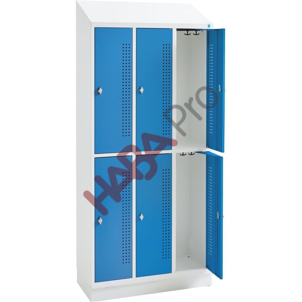 Szatnia szkolna 6 osobowa, wys. 195 cm, 3x2