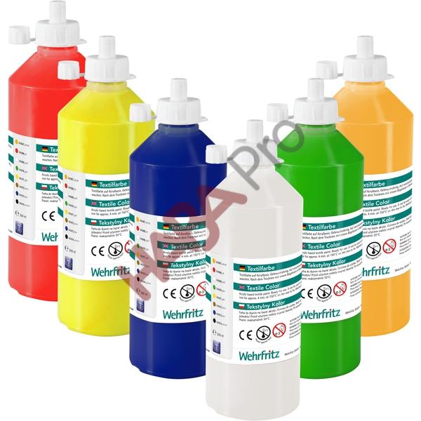 Zestaw farb do tekstyliów Wehrfritz 6 x 500 ml