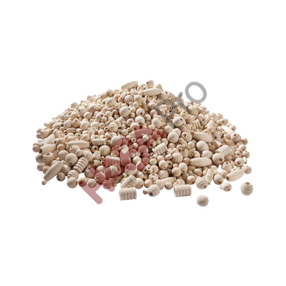 Naturalne drewniane koraliki, 1 kg