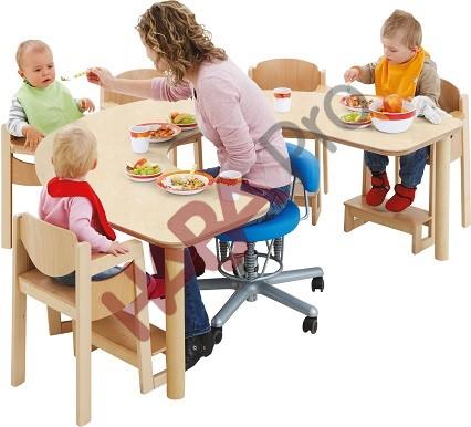 Stół w kształcie podkowy regulowany 40-58 cm