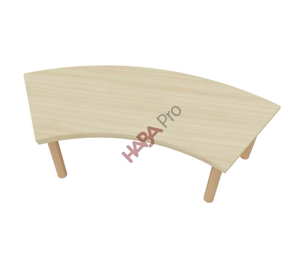 Stół w kształcie fali, regulowana wys. 40-58 cm