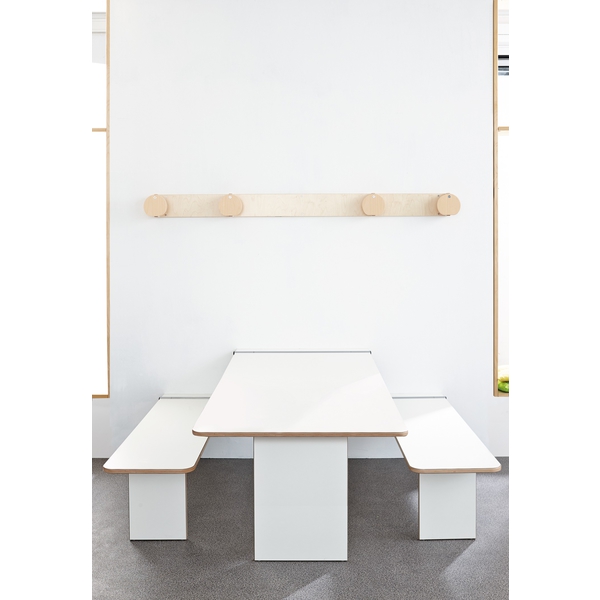 Składany stół prostokątny z 2 składanymi ławkami