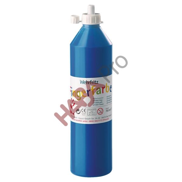 Wehrfritz - farby do malowania palcami, 750 ml - niebieski