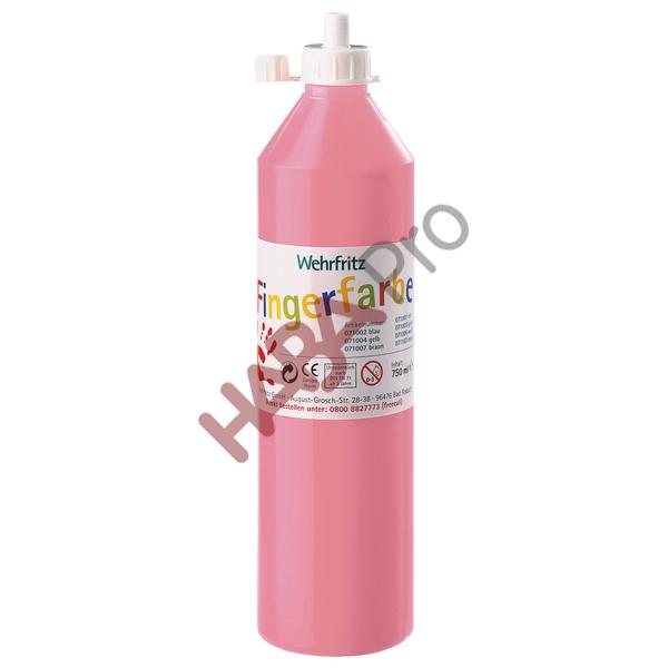 Wehrfritz - farby do malowania palcami, 750 ml - różowy