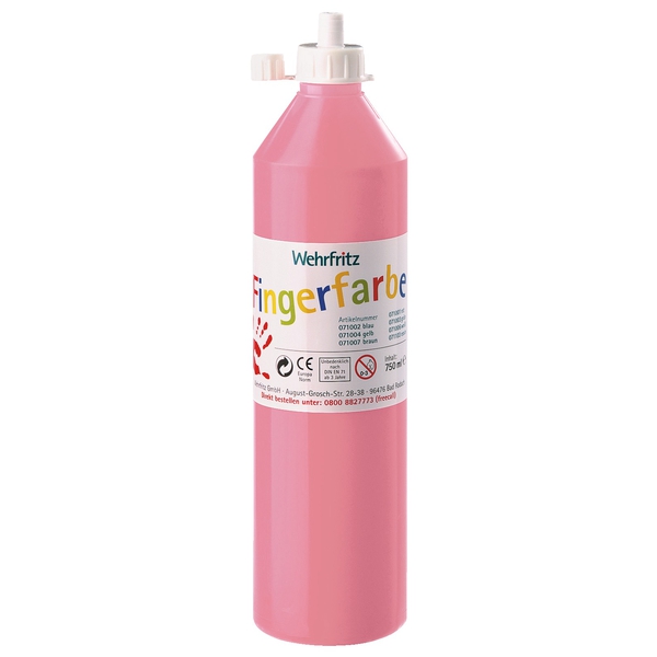 Wehrfritz - farby do malowania palcami, 750 ml - różowy