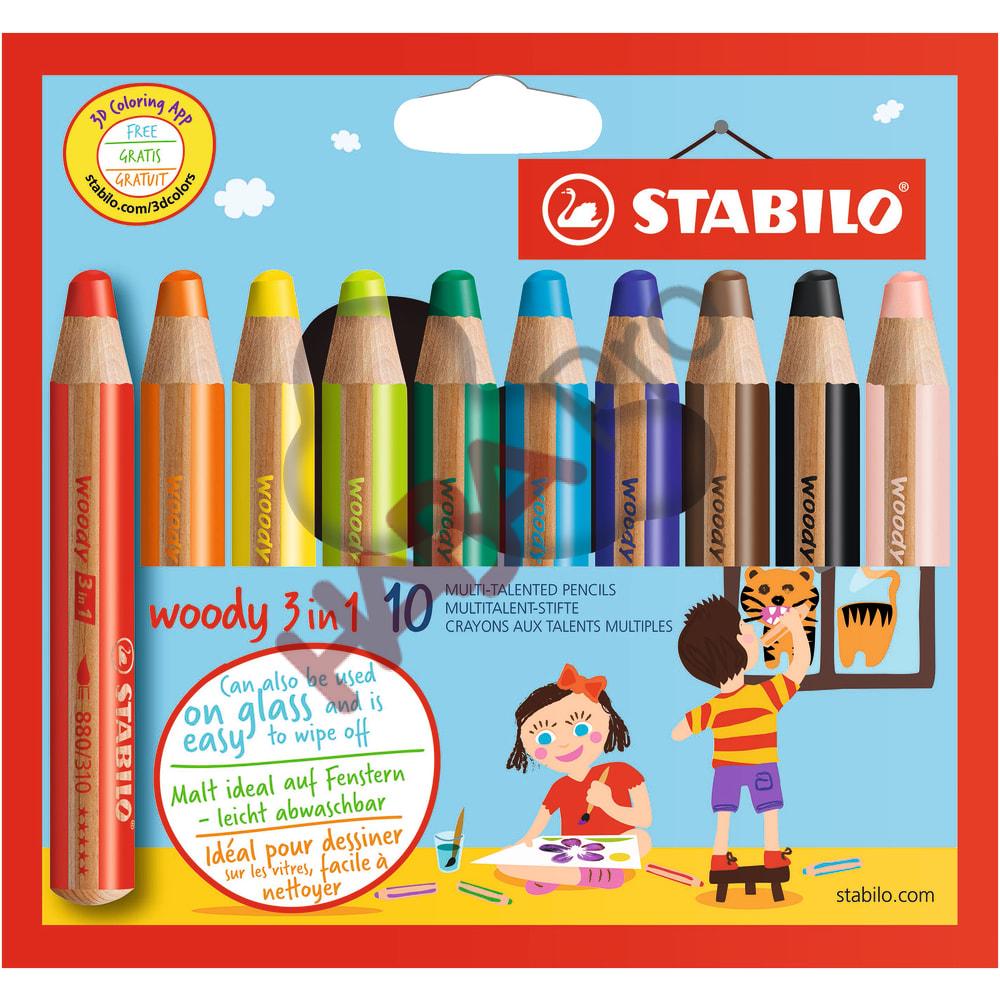 STABILO® woody 3 w 1 – wielofunkcyjny, 10 sztuk