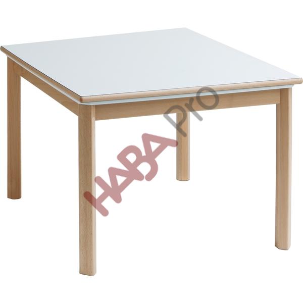 Stół ze zdejmowanym blatem, konstrukcja drewniana, wys. 59 cm
