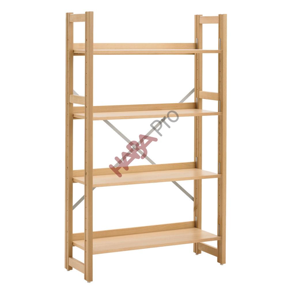 Regał biblioteczny z 4 półkami, wys. 155,6 cm