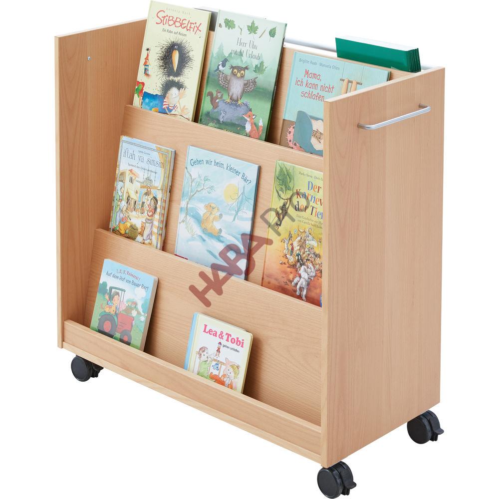 Dwustronna biblioteczka na kółkach