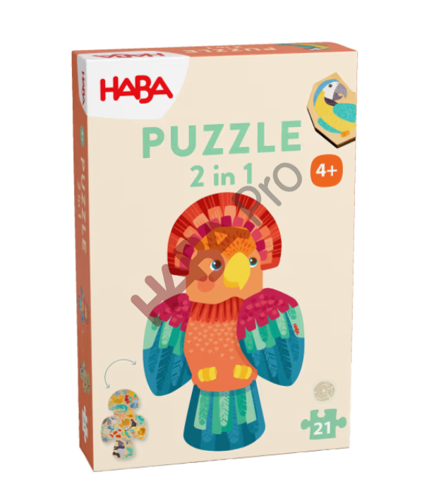 Puzzle 2 w 1 - Papuga