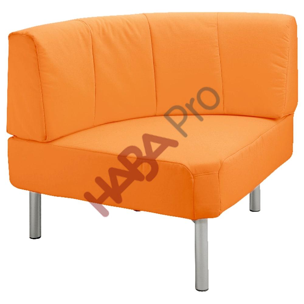 Sofa szkolna "Rebello" zaokrąglona - tkanina