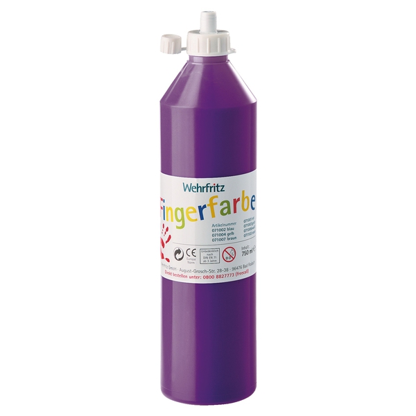 Wehrfritz - farby do malowania palcami, 750 ml - fioletowy