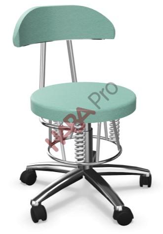 BIOSWING_Stolek_dla_wychowawcoww_z_oparciem_jasnyturkus BIOSWING ® Stołek dla wychowawców (z oparciem, pokrycie z materiału)