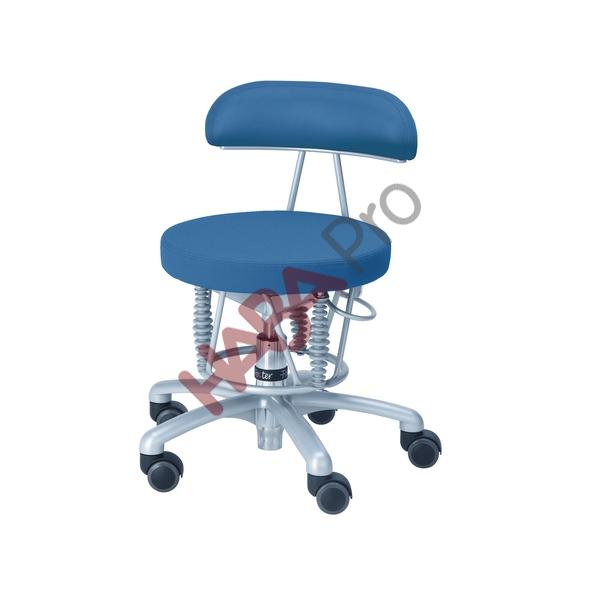 BIOSWING ® Stołek dla wychowawców (z oparciem, pokrycie z materiału)