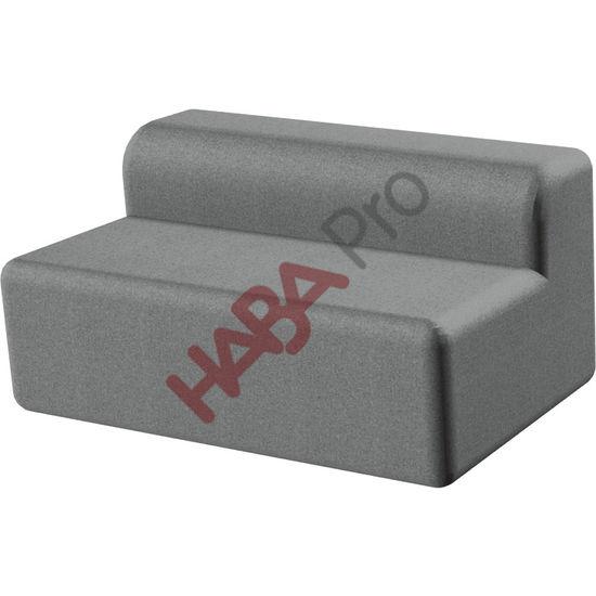 Sofa z oparciem wys. 38 cm  - skóra ekologiczna