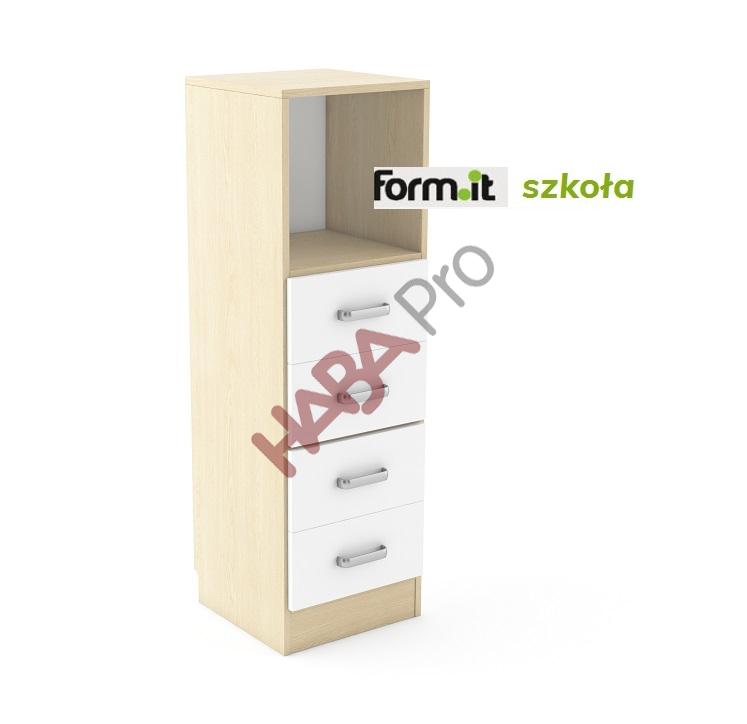 Szafka wąska wys. 131 cm, 4 x szuflady