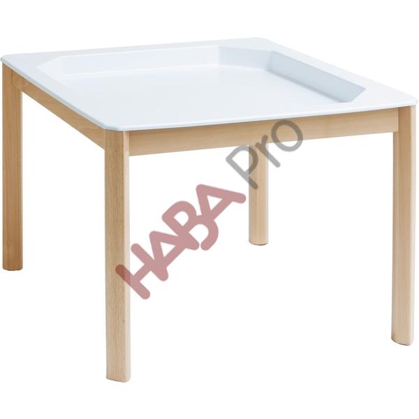 Stół ze zdejmowanym blatem, konstrukcja drewniana, wys. 59 cm