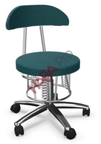 BIOSWING_Stolek_dla_wychowawcoww_z_oparciem_turkusowy BIOSWING ® Stołek dla wychowawców (z oparciem, pokrycie z materiału)