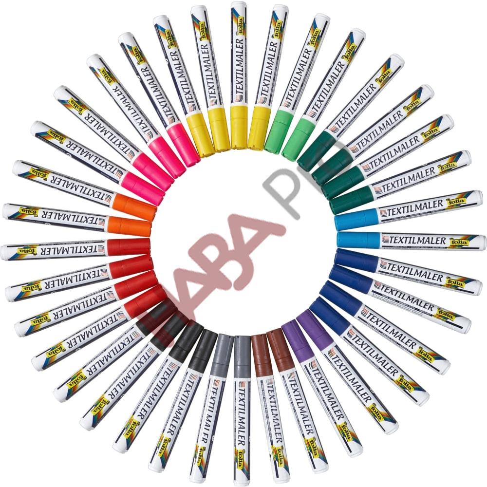 Zestaw markerów do tekstyliów XXL, 36 szt.