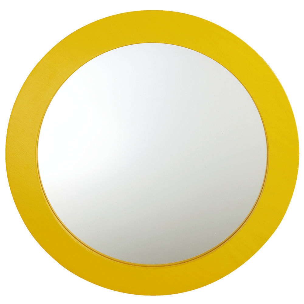 Lustro okrągłe, Ø 38 cm, żółte